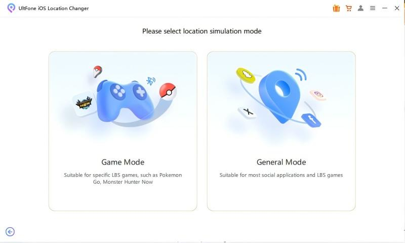 ultfone ios select simulation mode