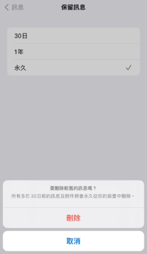 Delete message attachments