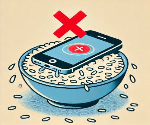 dont put iPhone in rice to dry it.