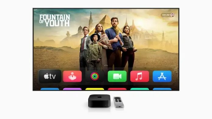 tvOS 26更新中的Liquid Glass設計,流暢反射介面