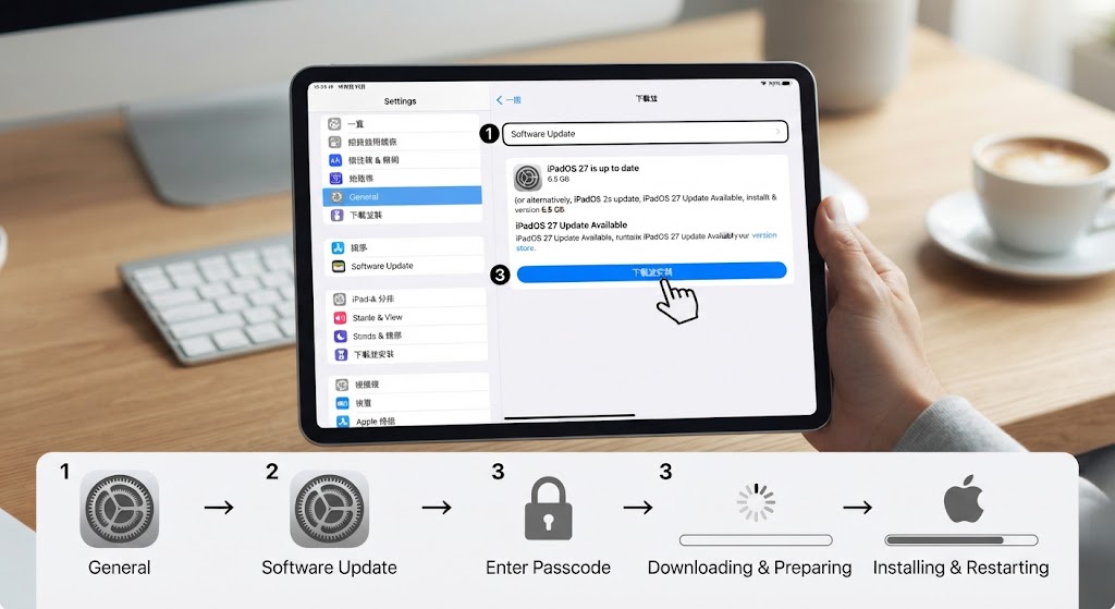 下載 iPadOS27完成