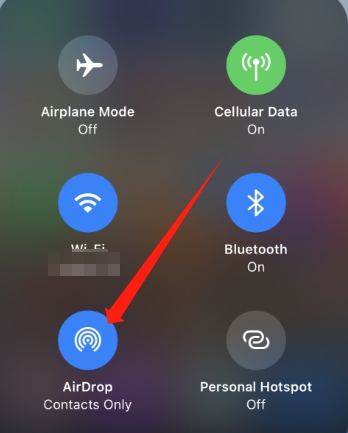 iPhone打開AirDrop