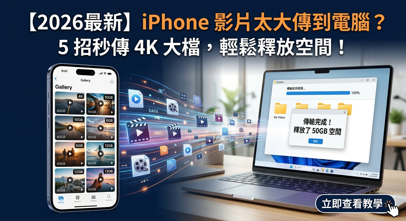 iphone 影片太大傳到電腦首圖