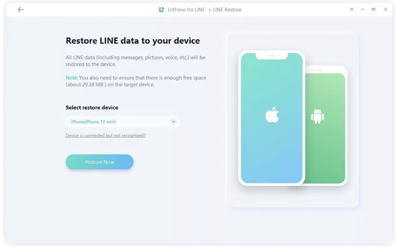 UltFone for LINE ,還原LINE備份