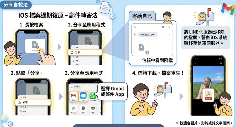LINE 檔案過期郵件轉寄