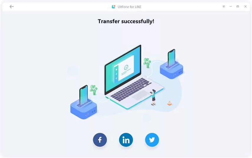 UltFone for LINE，LINE數據轉移成功