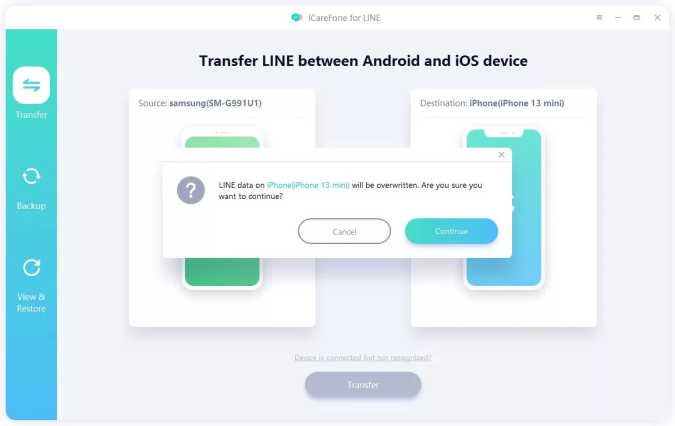 UltFone for LINE,進行備份