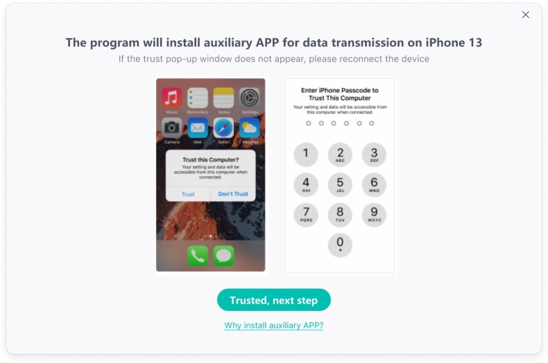UltFone Phone Transfer,連接電腦