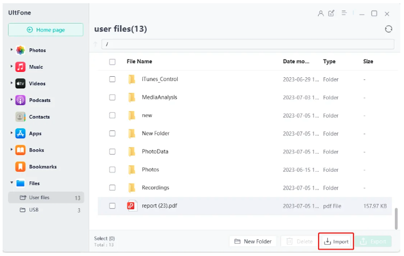 UltFone iOS 數據管家,導入照片