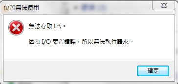 I/O裝置錯誤