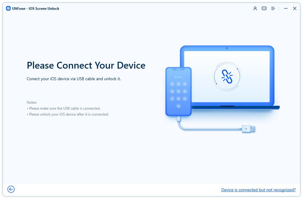 UltFone Toolkit - iOS 螢幕解鎖工具, 連接設備到電腦